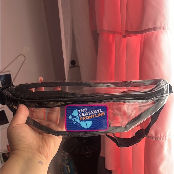 Clear Fanny Pack with Black Trim - End Overdose - Picture 1 of 4